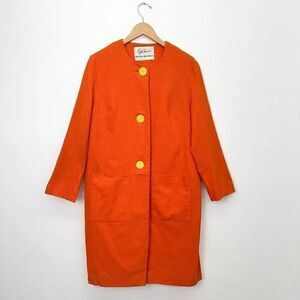Bill Atkinson Glen of Michigan Women’s Orange Yellow  Button Mod A-line Coat
